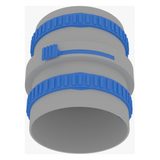 Муфта соединительная ТИХОНЯ СПВ ПЭ МС-75 ИРИС из АБС-пластика для СПВ ПЭ с 2 фиксирующими кольцами и ирисовым клапаном, D75