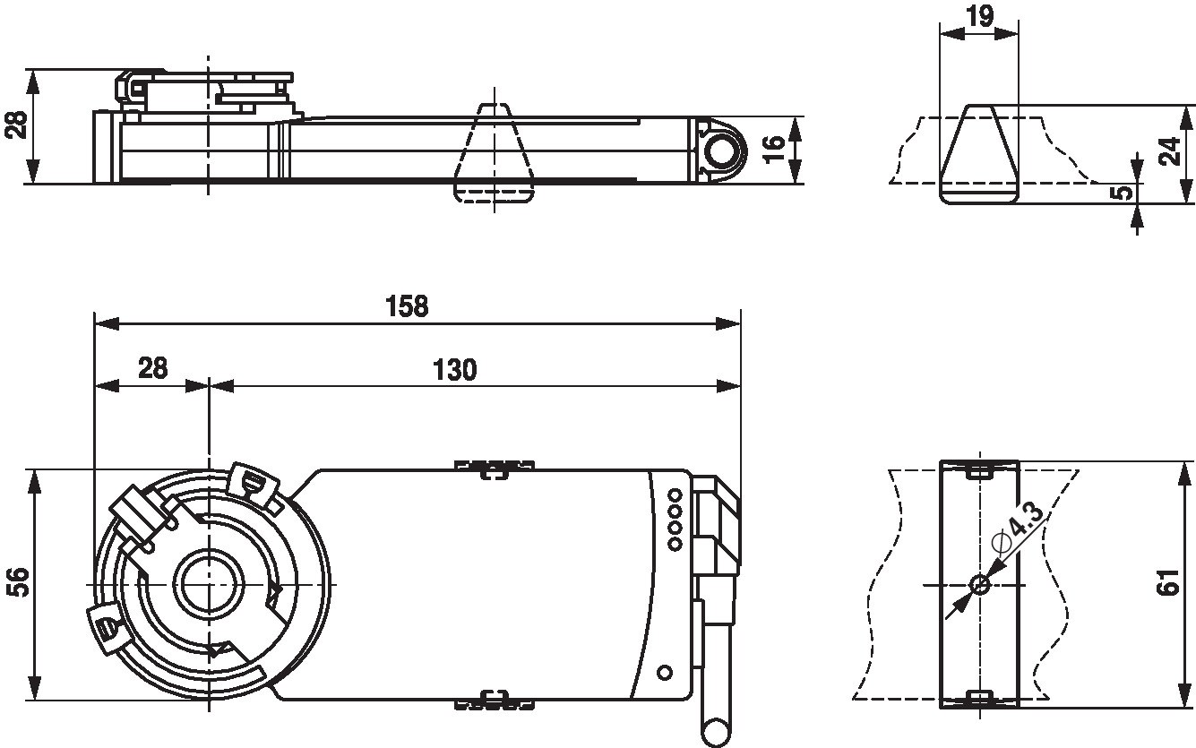 Электропривод Belimo CM24-R (2 Н·м)