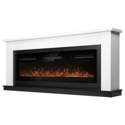 Каминокомплект: Очаг Electrolux Infinity EFP/P-1600ULS N, портал Canto Long белый, черный