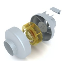 Комплект корпуса круглого вентилятора VILMANN Ø 160 (3 детали, пластик)