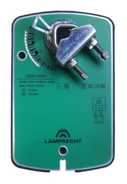 Электропривод с возвратной пружиной LAMPRECHT LB24-05SR-U