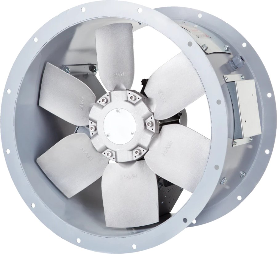 Взрывозащищённый канальный осевой вентилятор BTFM 800-T/6-14/3/4A EX