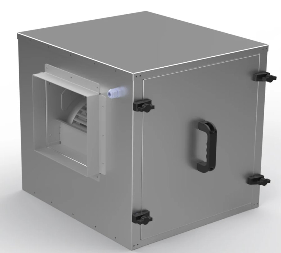 Канальный вентилятор двустороннего всасывания в корпусе HBDD 9-9, прямой привод