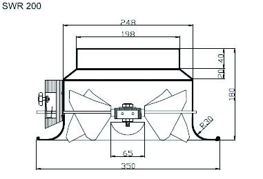 SWR-400 диффузор вихревой — Габаритные размеры
